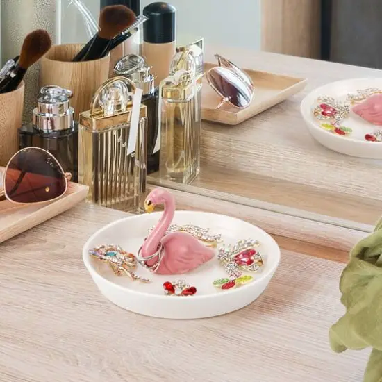 NEX&trade; 6" Flamingo Ring Dish Jewelry Tray Organizer {6}