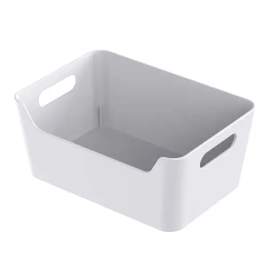 Medium White Open Storage Bin by Simply Tidy&reg; {1}