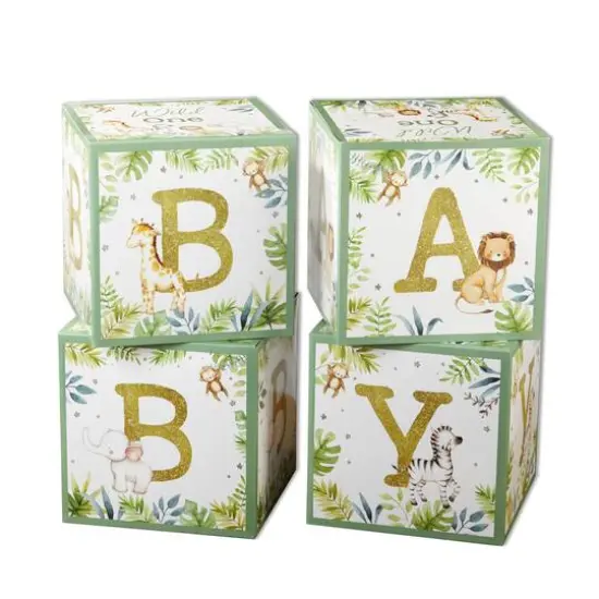 Kate Aspen Safari Baby Block Box Set, 4ct. {1}