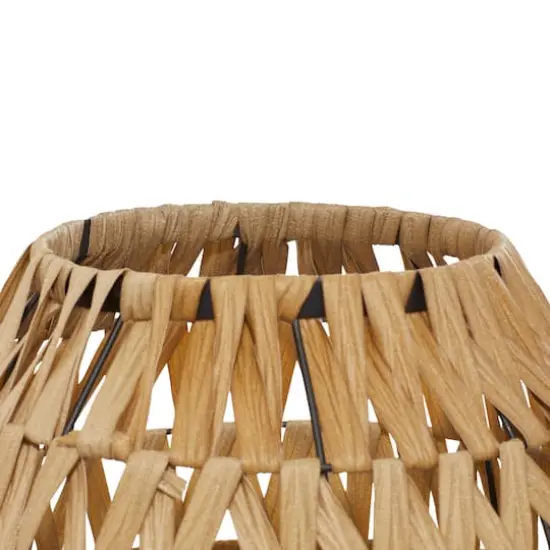 Brown Plastic Rattan Handmade Woven Vase 15" x 15" x 22" {4}