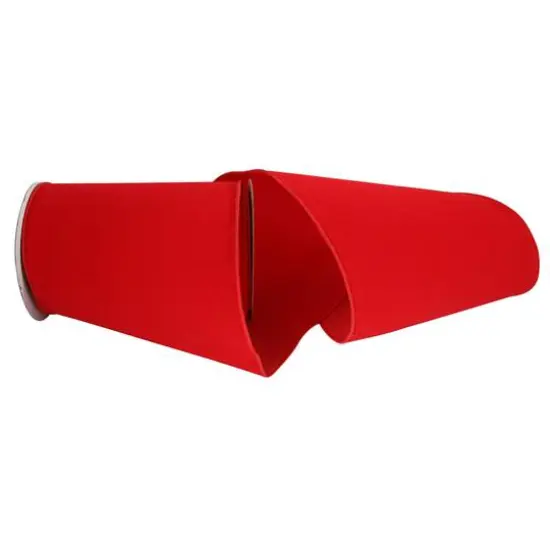 The Ribbon Roll 6" x 10yd. Velvet Wired Ribbon Red {2}