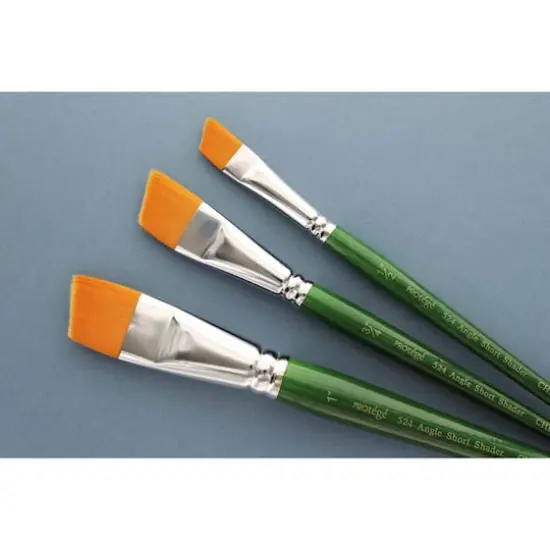 Prot&eacute;g&eacute; Gold Nylon Short Handle 3 Piece Brush Set {3}