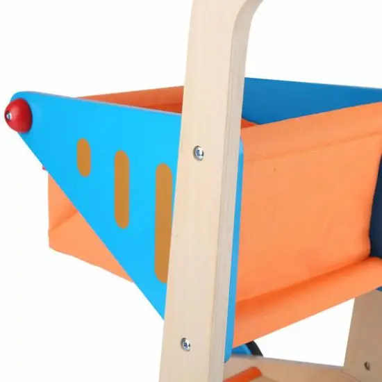 Hape Orange & Blue Wooden Shopping Cart {3}