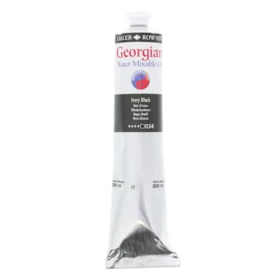 Daler-Rowney&reg; Georgian Water Mixable Oil, 200mL Ivory Black {1}