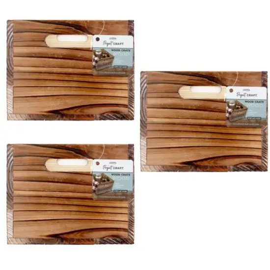 ArtSkills&reg; 14" Large Rustic Solid Wood Crate, 3ct. {1}