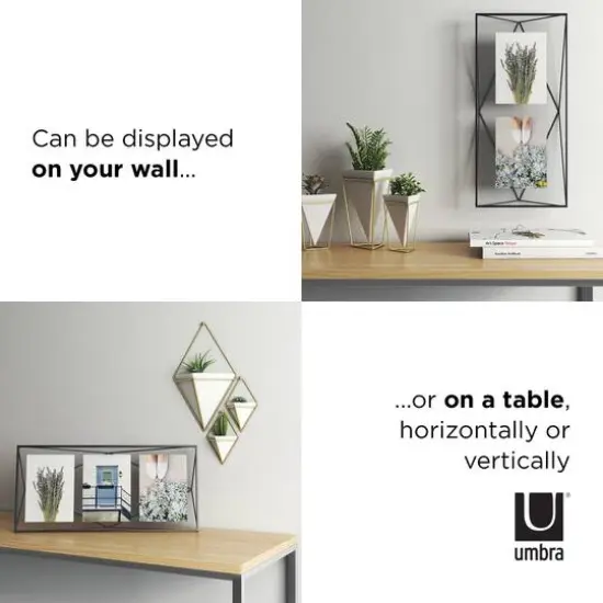 Umbra Black Prisma 3 Opening Picture Frame {3}