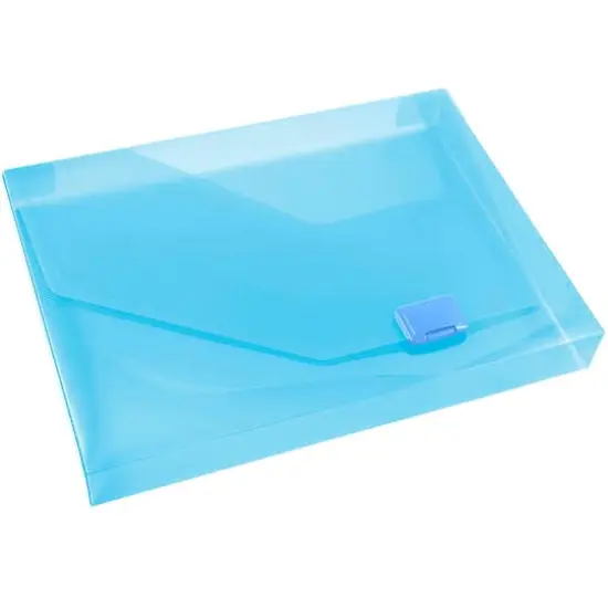JAM Paper Blue Plastic Box Portfolio {4}
