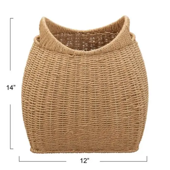Household Essentials Paper Rope Basket with Handles {5}