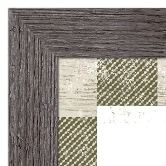 Green Buffalo Check Holiday Phrases Print in Western Gray Frame {3}