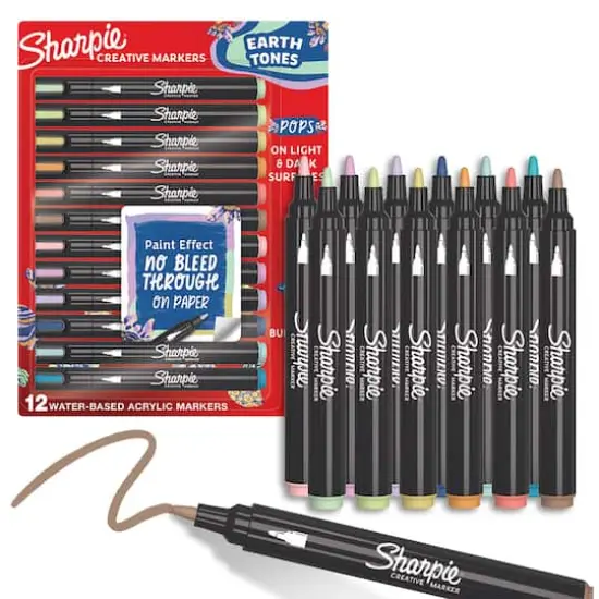 Sharpie&reg; Creative Markers Bullet Tip Earth Tones Acrylic Marker Set {1}