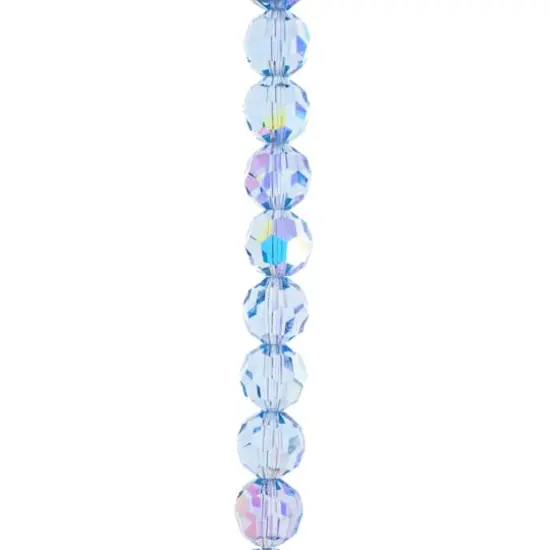 Preciosa Glass Crystal Round Beads, 8mm by Bead Landing&trade; Light Sapphire AB {1}