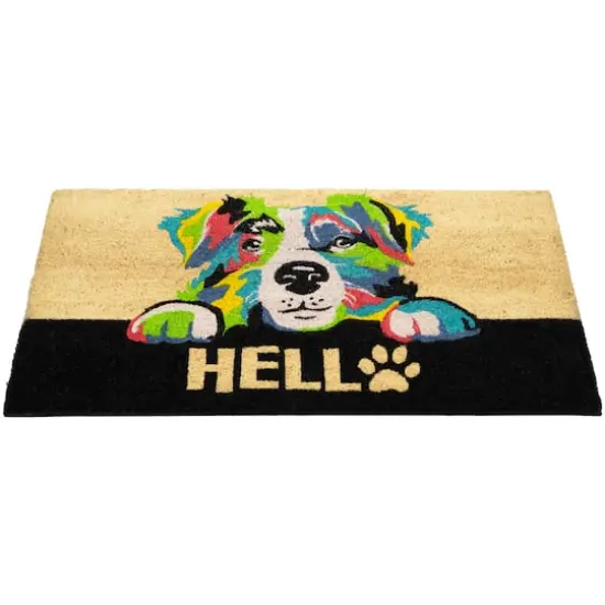 Multicolor Dog Hello Doormat {5}