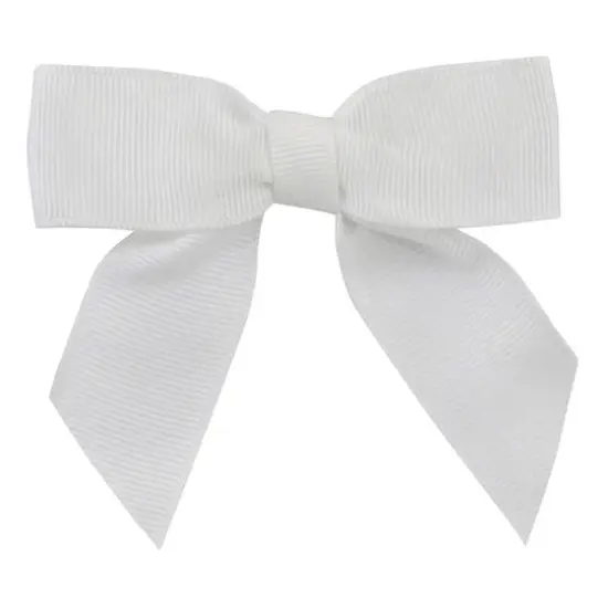 JAM Paper 7/8" Grosgrain Twist Tie Bows, 100ct. White {1}