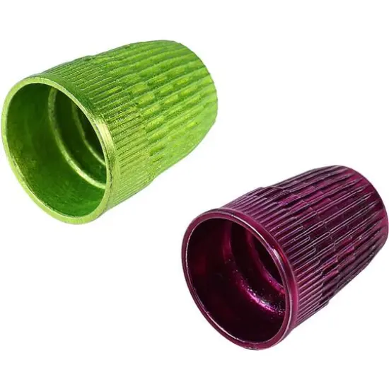 SINGER&reg; Metallic Small & Medium Slip-Stop Thimble Set {5}