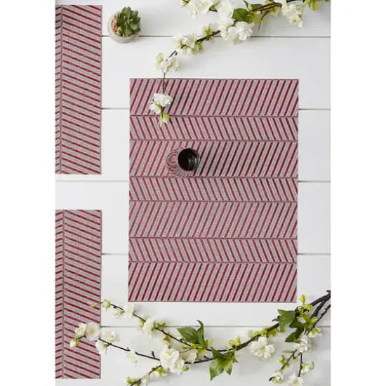 DII&reg; Textured Twill Weave Placemats, 6ct. Barn Red {4}