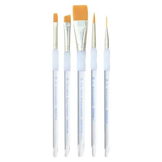 Royal & Langnickel&reg; Variety Brush Set, Gold Taklon Wash {4}
