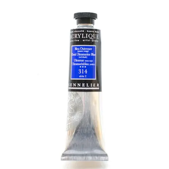 Sennelier Extra Fine Artists' Acrylic Paint, 60mL 314 Dark Ultramarine Blue (Red Shade) {1}