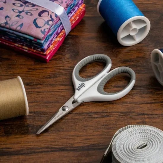 SINGER&reg; 4" Gray Comfort Grip Craft Scissors {9}