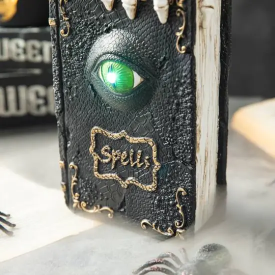 Glitzhome&reg; 8" Lighted Halloween Ghostbuster Book {7}