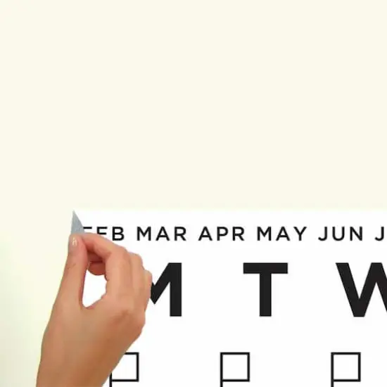 RoomMates Dry Erase Calendar Peel & Stick Giant Decal Set {5}