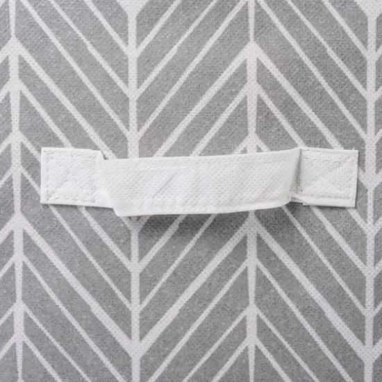 DII® 13" Gray Herringbone Square Non-Woven Fabric Cubes, 2ct. {4}