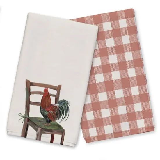 Rooster on a Chair 16" x 25" Towel Set {1}