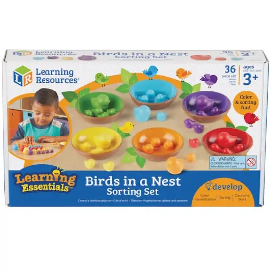 Learning Resources&reg; Birds in a Nest Sorting Set {3}