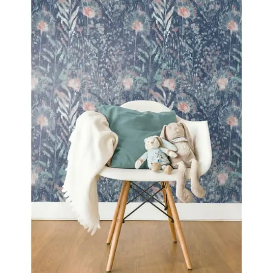 RoomMates Dandelion Peel & Stick Wallpaper Blue and Red {4}