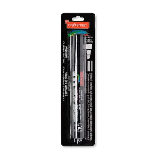 Chisel Tip Multi-Surface Premium Paint Pen by Craft Smart® Black {3}