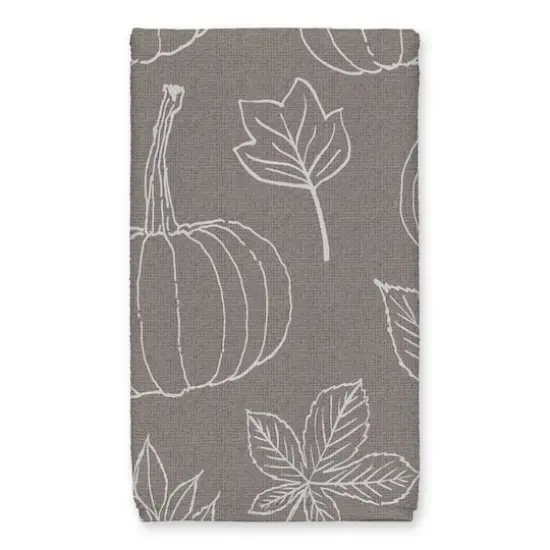 Count Your Blessings Gray Pumpkin Tea Towel Set {4}