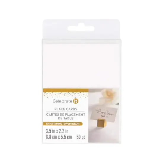 3.5" x 2.2" White Place Cards, 50ct. by Celebrate It&trade; {1}