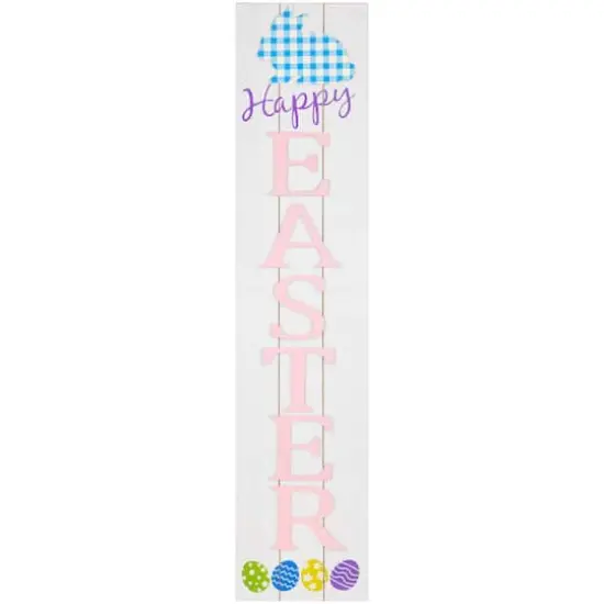 3ft. Happy Easter Wooden Porch Board Sign {1}