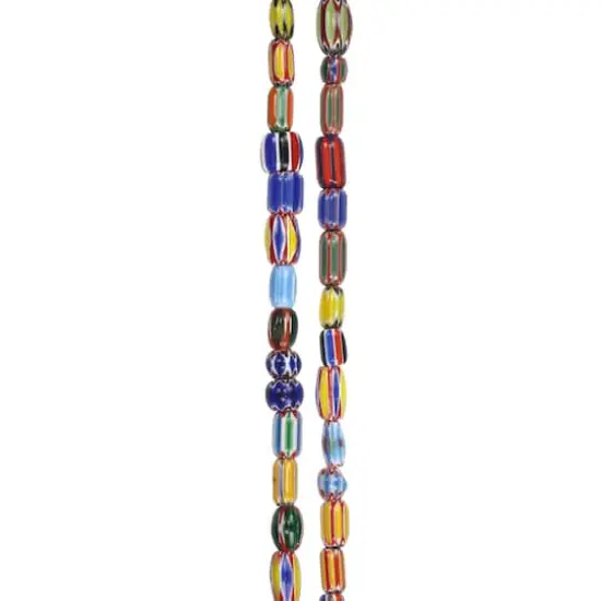 Multicolor Geo Print Lamp Work Glass Mixed Beads by Bead Landing&reg; {4}