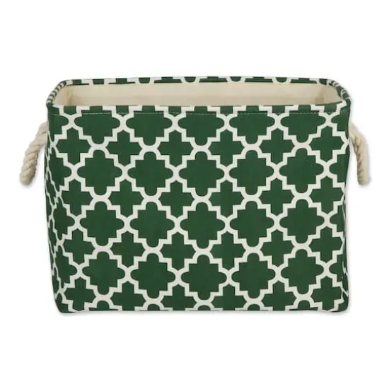 DII&reg; Small Rectangle Lattice Polyester Bin Hunter Green {5}