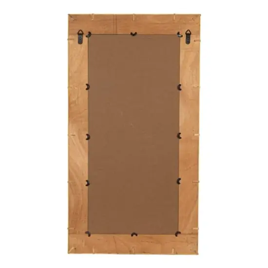 Hello Honey&reg; 43" Natural Brown Bamboo Rectangular Wall Mirror {4}