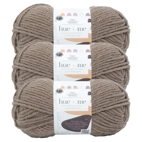 3 Pack Lion Brand&reg; Two of Wands Hue + Me Yarn Warm Stone {1}