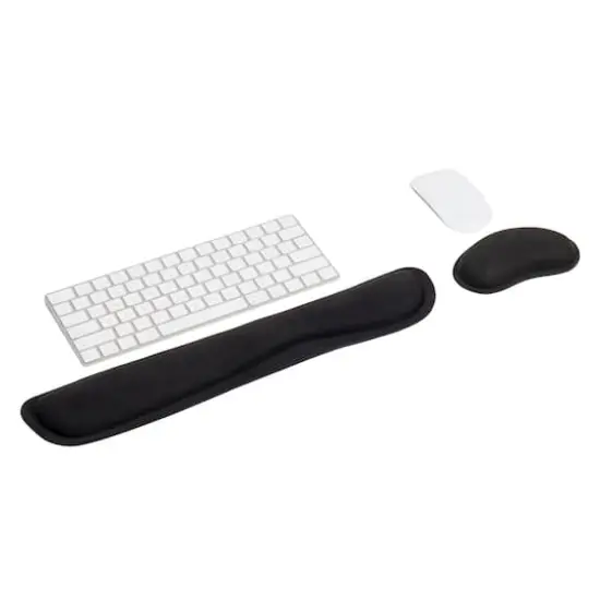 Mind Reader Harmony Collection Black Ergonomic Wrist Rest Set for Keyboard & Mouse {1}