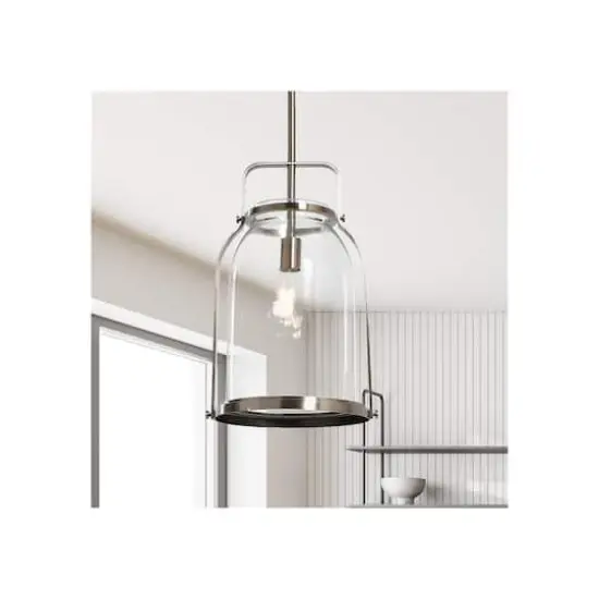Hello Honey&reg; Robert Stevenson Lighting Channing Metal & Glass Ceiling Light Polished Nickel {6}