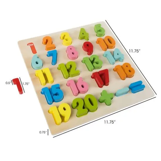 Toy Time Wooden Number Puzzle Board {3}