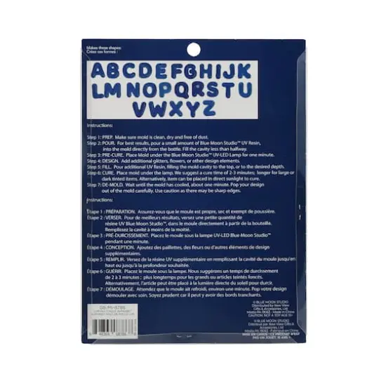 Blue Moon Studio&trade; UV Resin Craft Holographic Alphabet Mold {6}