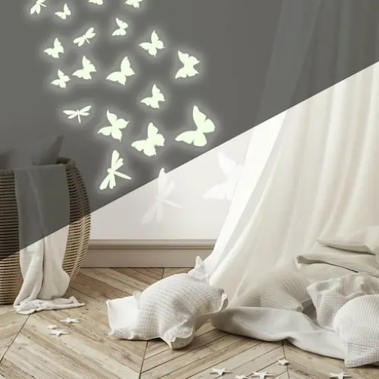RoomMates Butterflies & Dragonflies Glow In The Dark Peel & Stick Wall Decals {3}