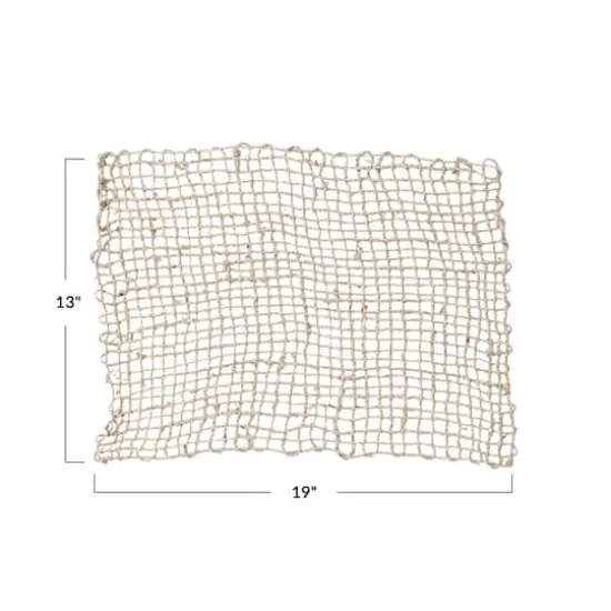 Hello Honey&reg; Natural Braided Banana Leaf Placemat {4}