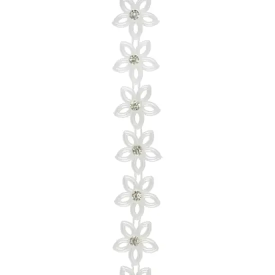 14.5mm White Plastic Pearl Flower Garland, 5yd. by Bead Landing&trade; {3}