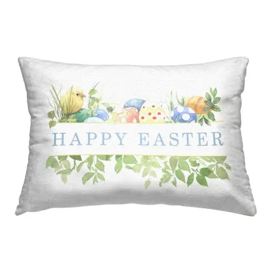 Stupell Industries Floral Happy Easter Outdoor Printed Pillow {1}