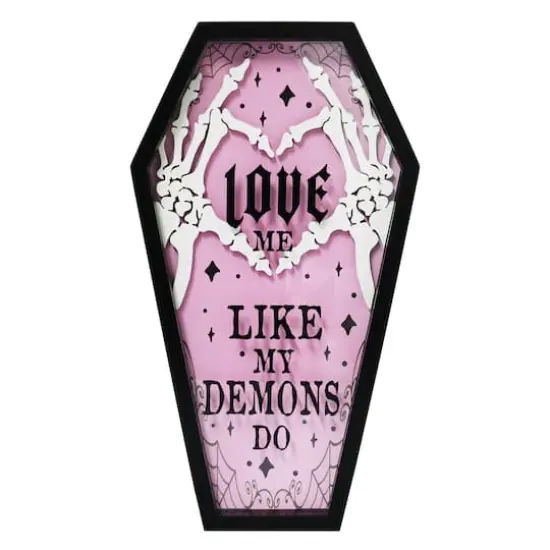 Love Me Like My Demons Do Coffin Sign by Ashland&reg; {1}
