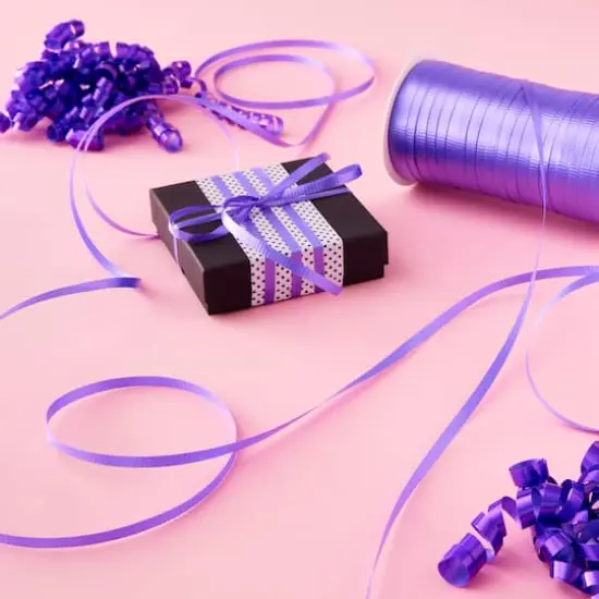 500yd. Textured Curling Ribbon by Celebrate It&trade; Purple {3}