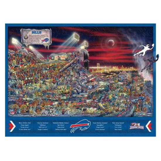 Joe Journeyman NFL Buffalo Bills 333 Piece Wooden Puzzle {1}