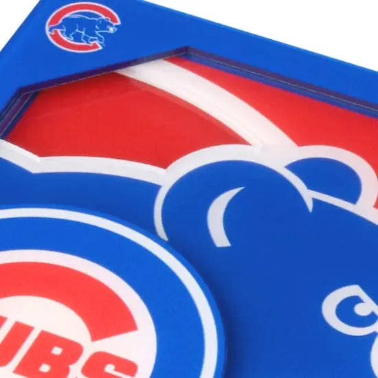 MLB 3D Logo Series Coasters, 2ct. Chicago Cubs {5}