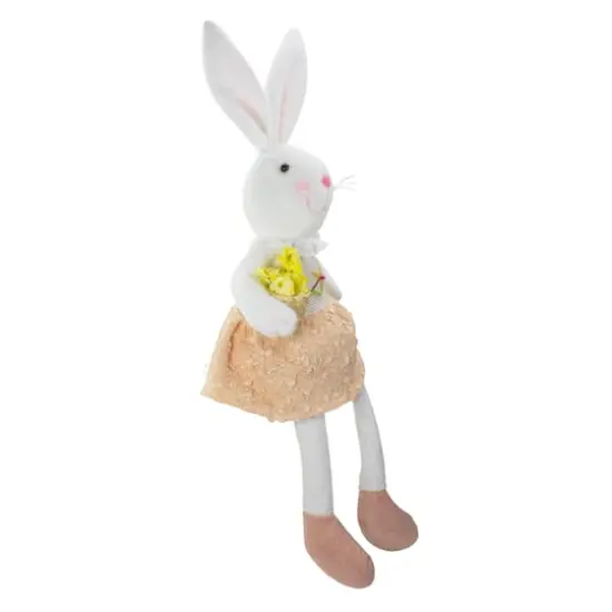 24" White & Pink Girl Easter Bunny Spring Figure {4}