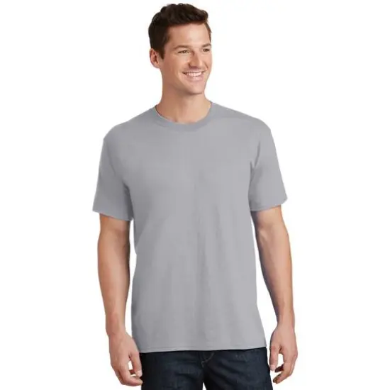 Port & Company&reg; Core Cotton T-Shirt Silver {4}